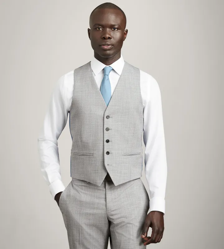 Grey Check Suit Vest made by G GRAFTON