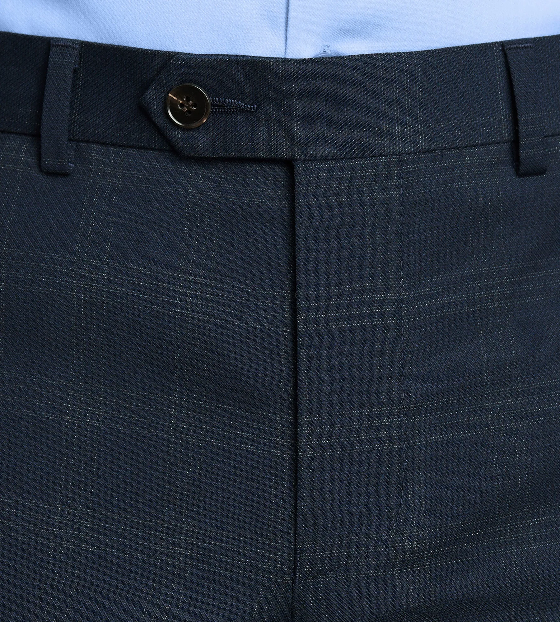 Slim Fit Navy Plaid Suit Pants sold by Tip Top product image thumbnail 2