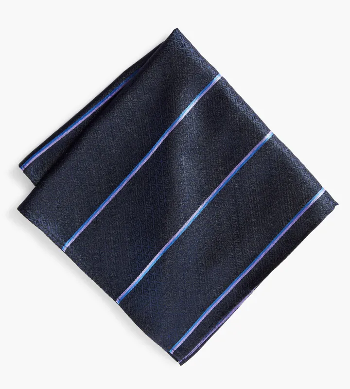 Textured Stripe Pocket Square made by Tip Top