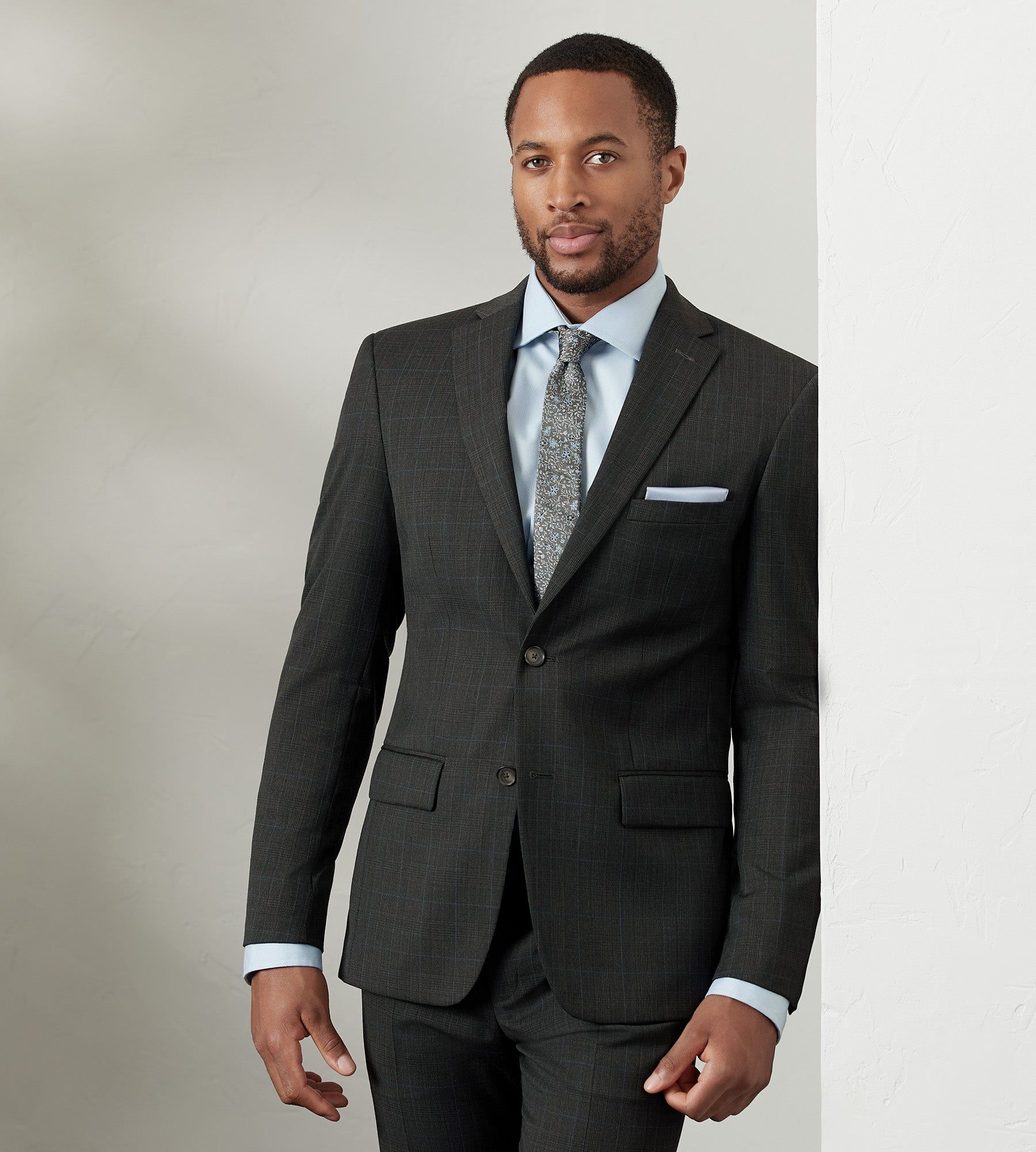 Modern Fit Check Wool Suit Separate Jacket sold by Tip Top product image thumbnail 5