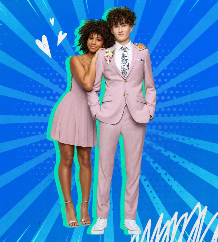 Pink Suit Prom Look sold by Tip Top