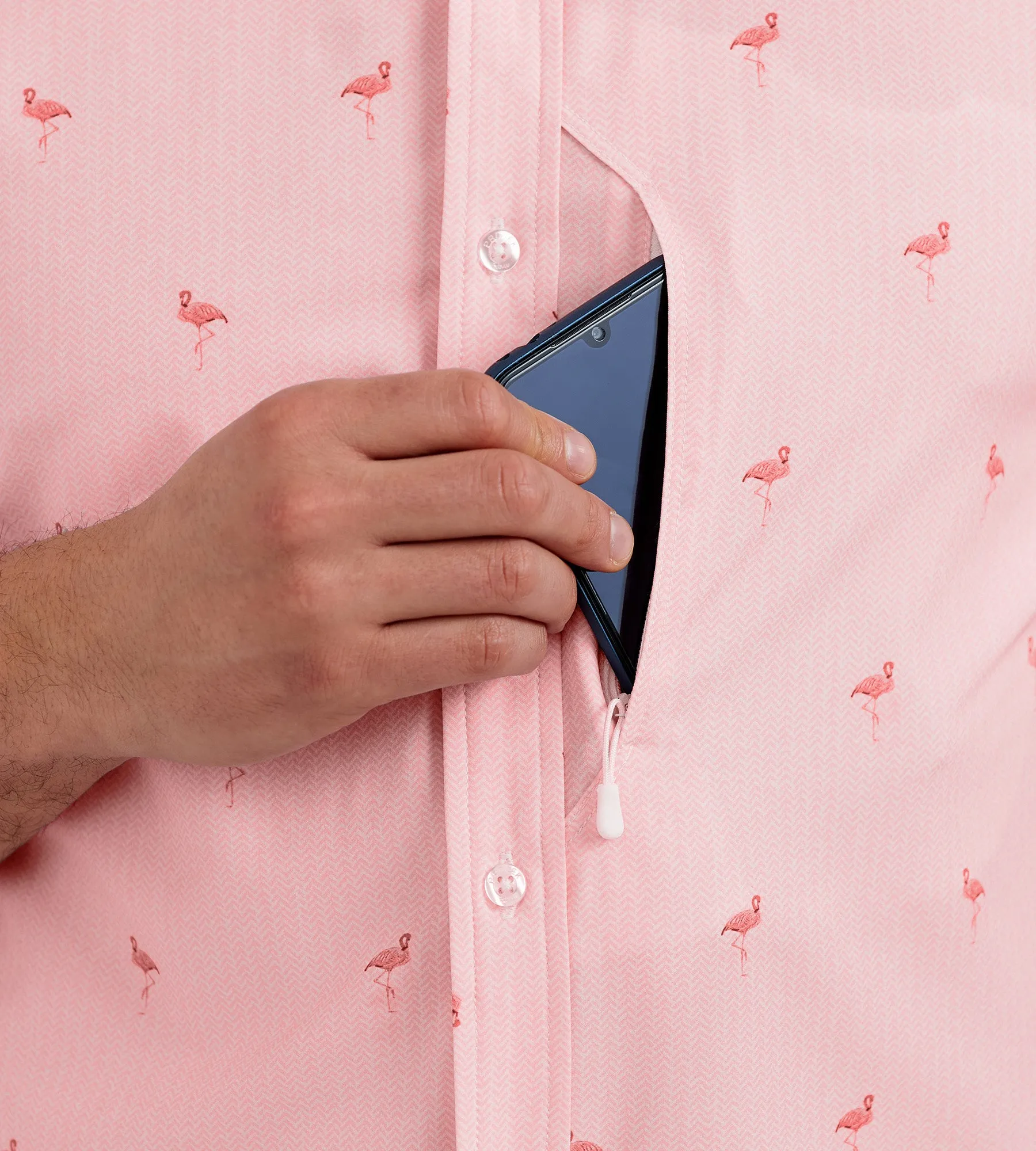 Modern Fit 360° Stretch Printed Short Sleeve Sport Shirt sold by Tip Top product image thumbnail 3