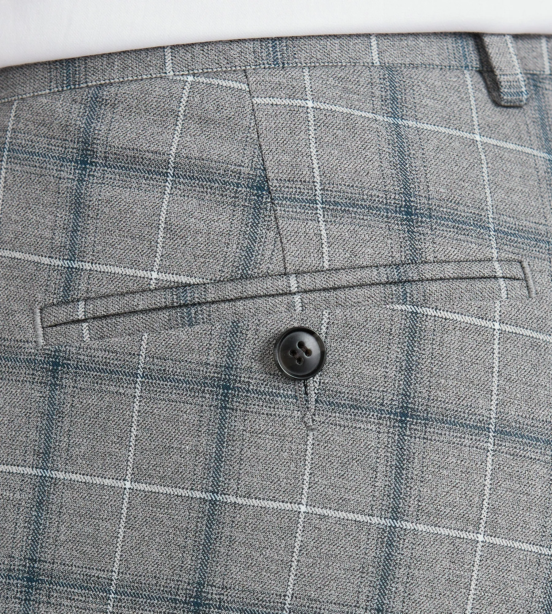 Slim Fit Grey Plaid Suit Pants sold by Tip Top product image thumbnail 4