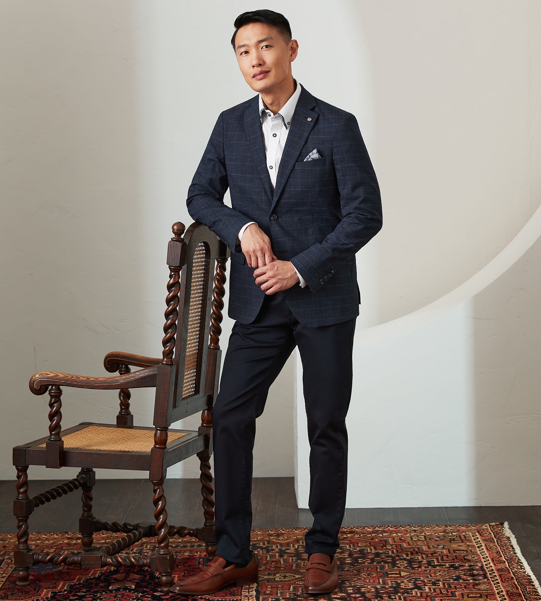 Modern Fit Woven Check Sport Jacket sold by Tip Top product image thumbnail 4