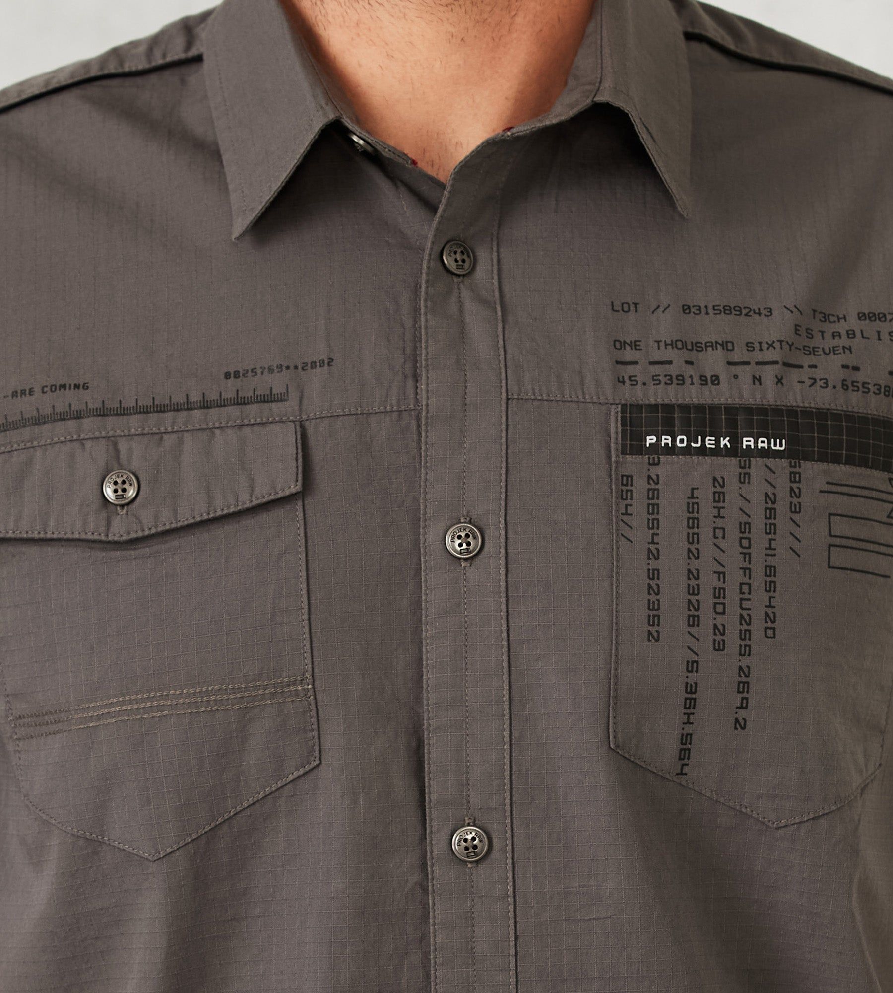 Modern Fit Short-Sleeve Solid Textured Sport Shirt sold by Tip Top product image thumbnail 4