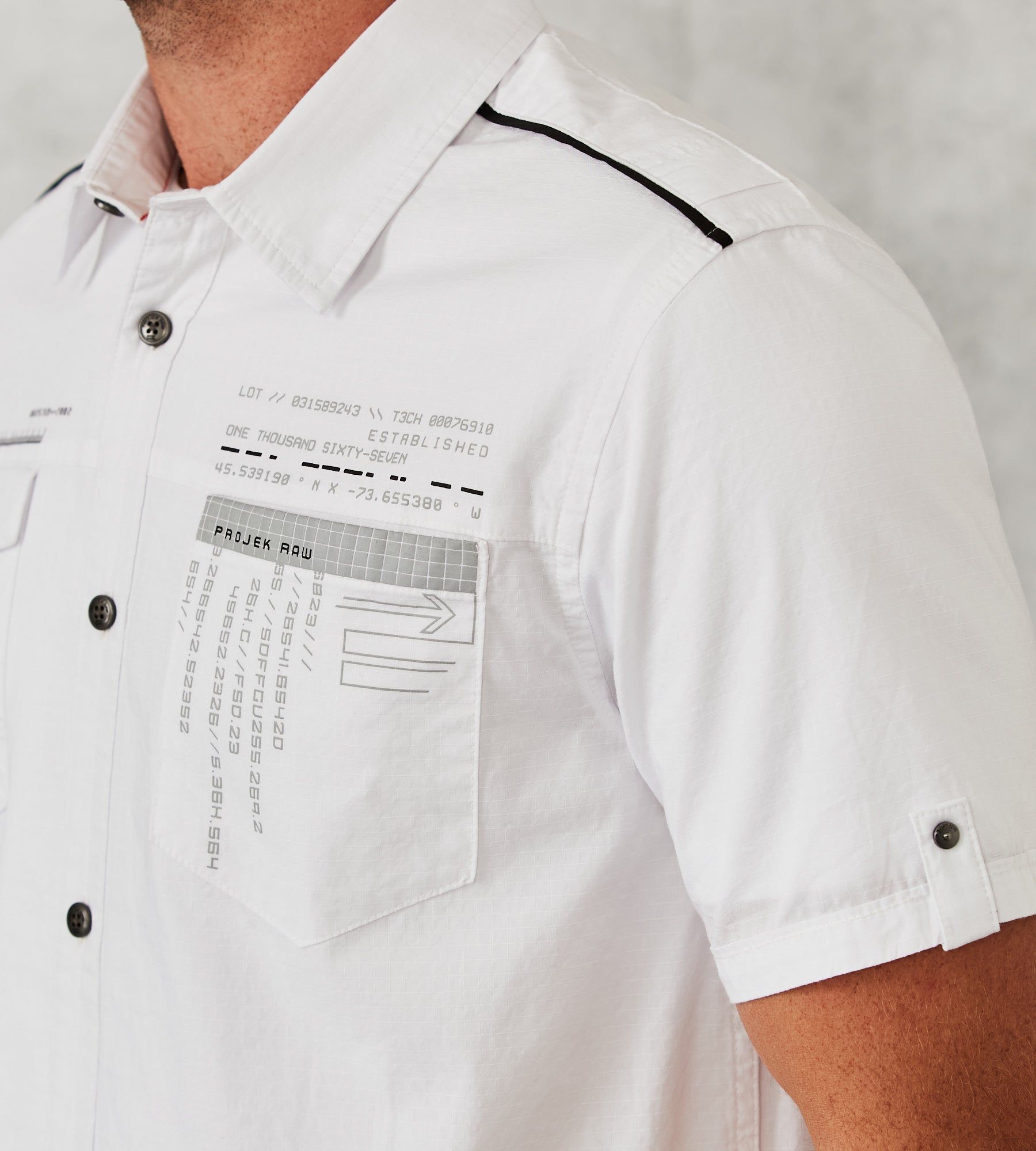 Modern Fit Short-Sleeve Solid Textured Sport Shirt sold by Tip Top product image thumbnail 2