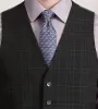 Black Plaid Suit Vest sold by Tip Top