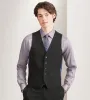 Black Plaid Suit Vest sold by Tip Top