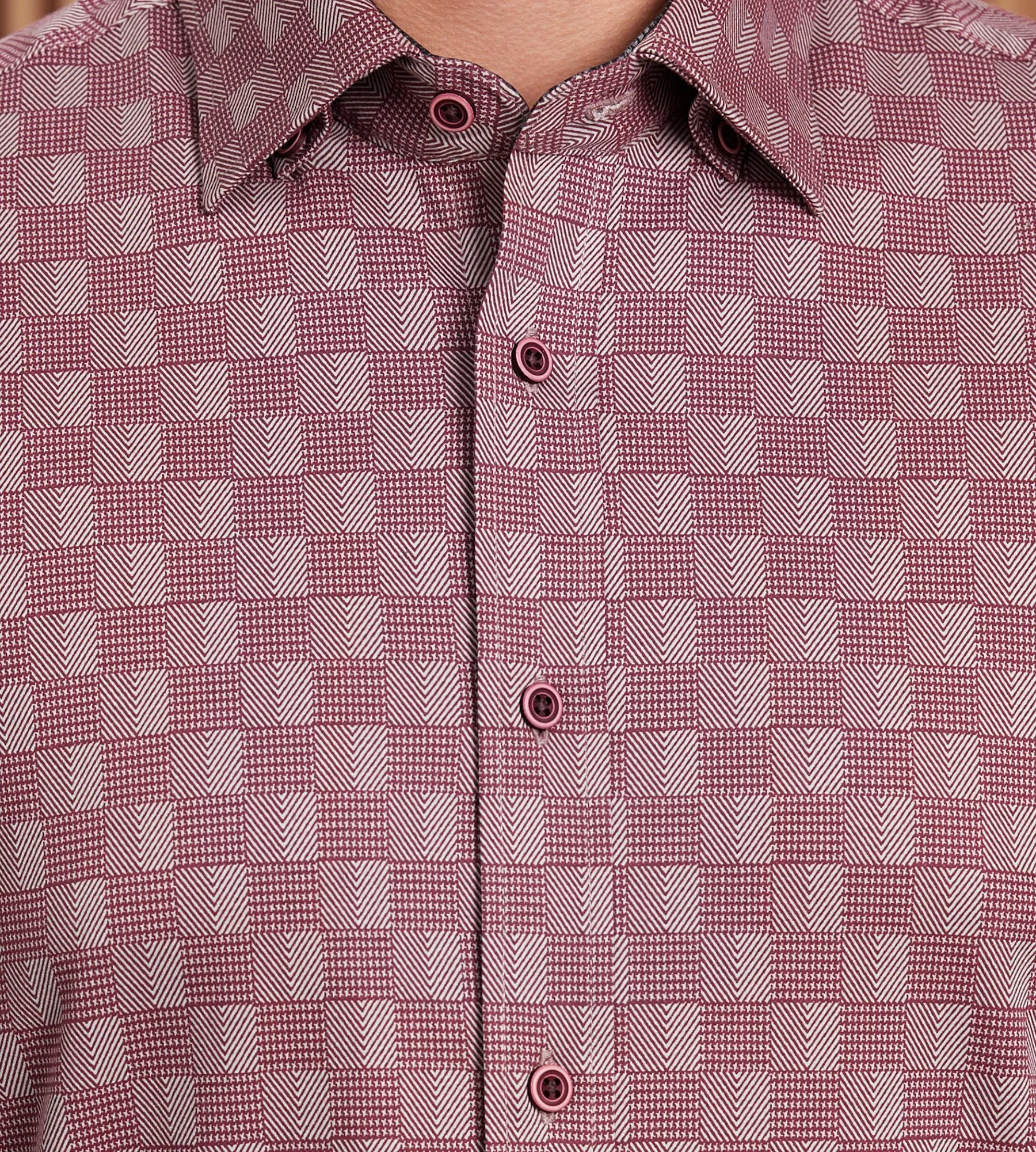 Modern Fit 360 Stretch Long Sleeve Plaid Printed Sport Shirt sold by Tip Top product image thumbnail 2