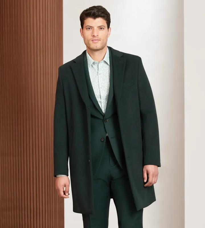 Modern Fit Water-Resistant Long Wool Coat sold by Tip Top