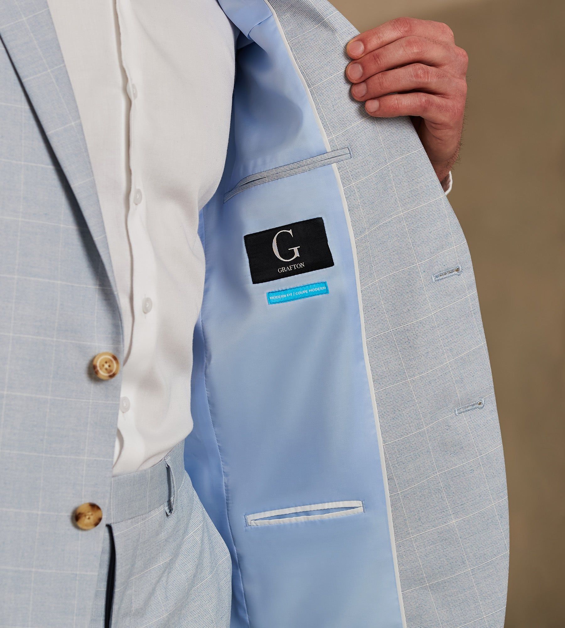 Modern Fit Check Suit Separate Jacket sold by Tip Top product image thumbnail 3