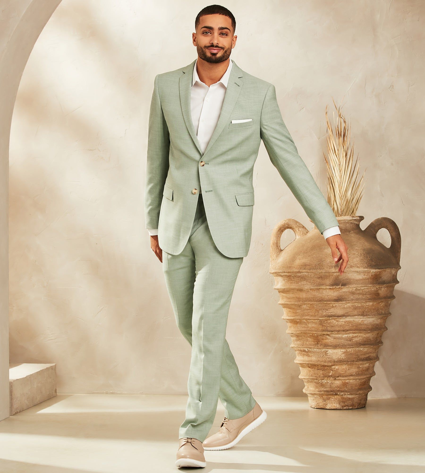 Slim Fit Solid Suit sold by Tip Top