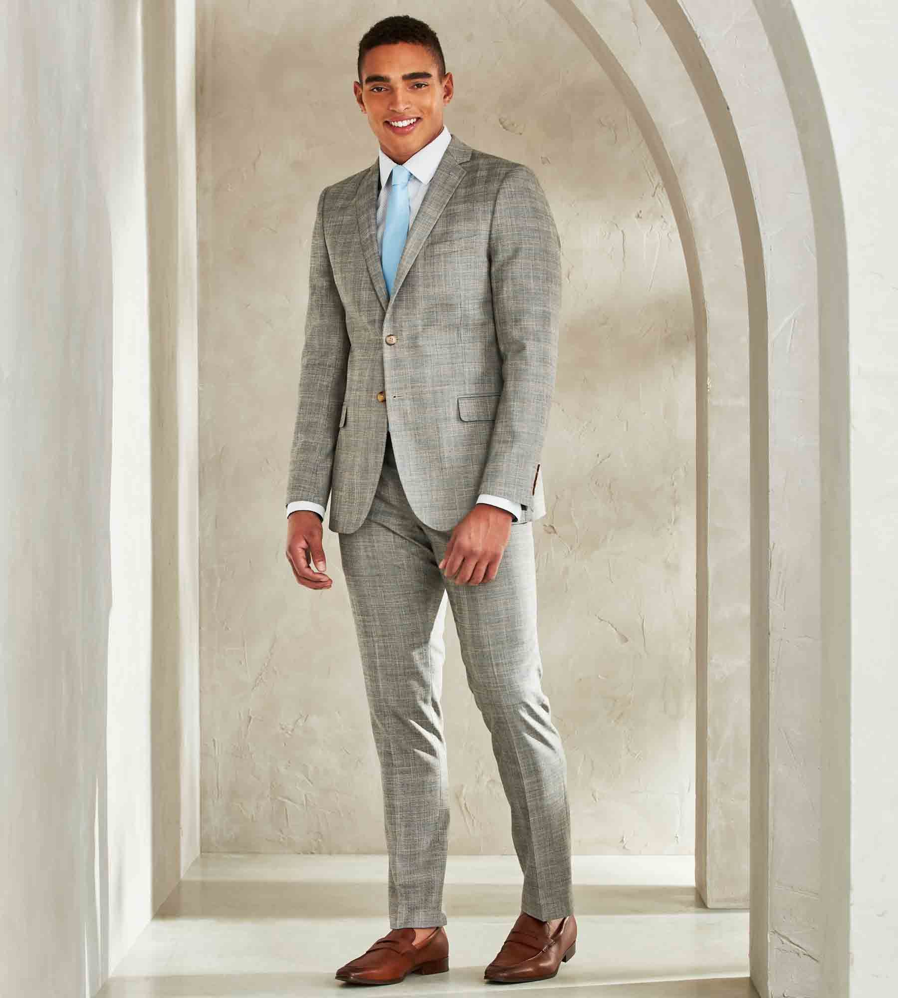 Slim Fit Check Suit sold by Tip Top product image thumbnail 4