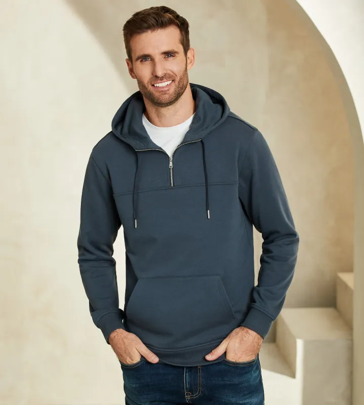 Modern Fit Sustainably Sourced Long-Sleeve Quarter-Zip Hoodie sold by Tip Top