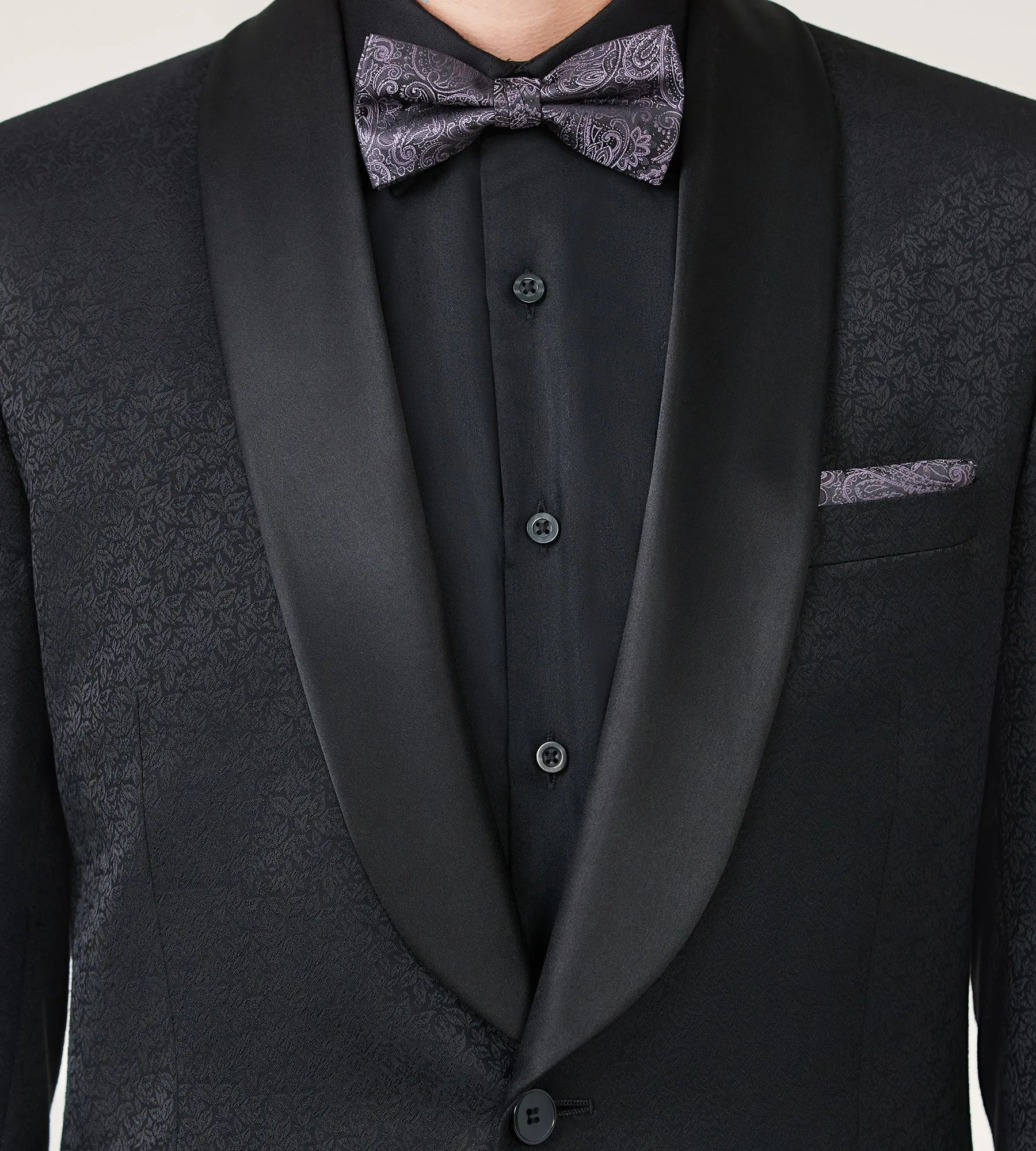 Slim Fit Leaf Jacquard Tuxedo sold by Tip Top product image thumbnail 2