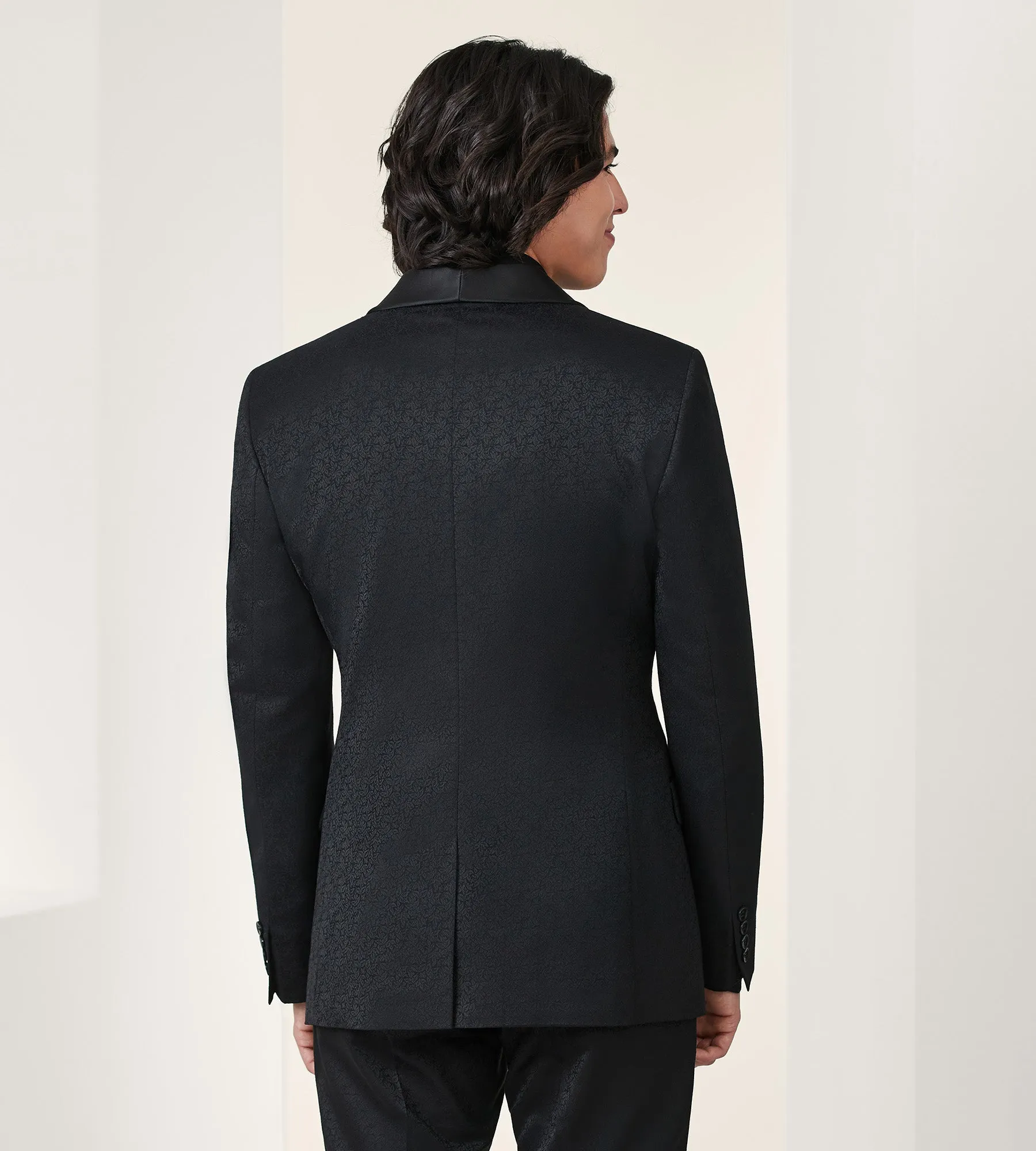 Slim Fit Leaf Jacquard Tuxedo sold by Tip Top product image thumbnail 3