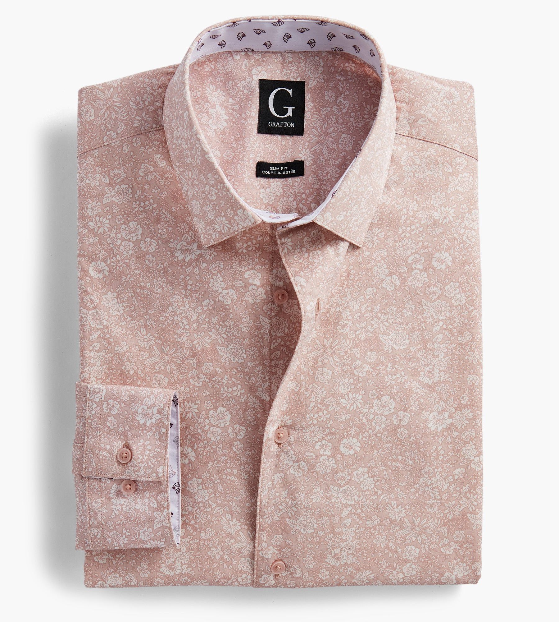 Slim Fit Floral Print Performance Dress Shirt sold by Tip Top