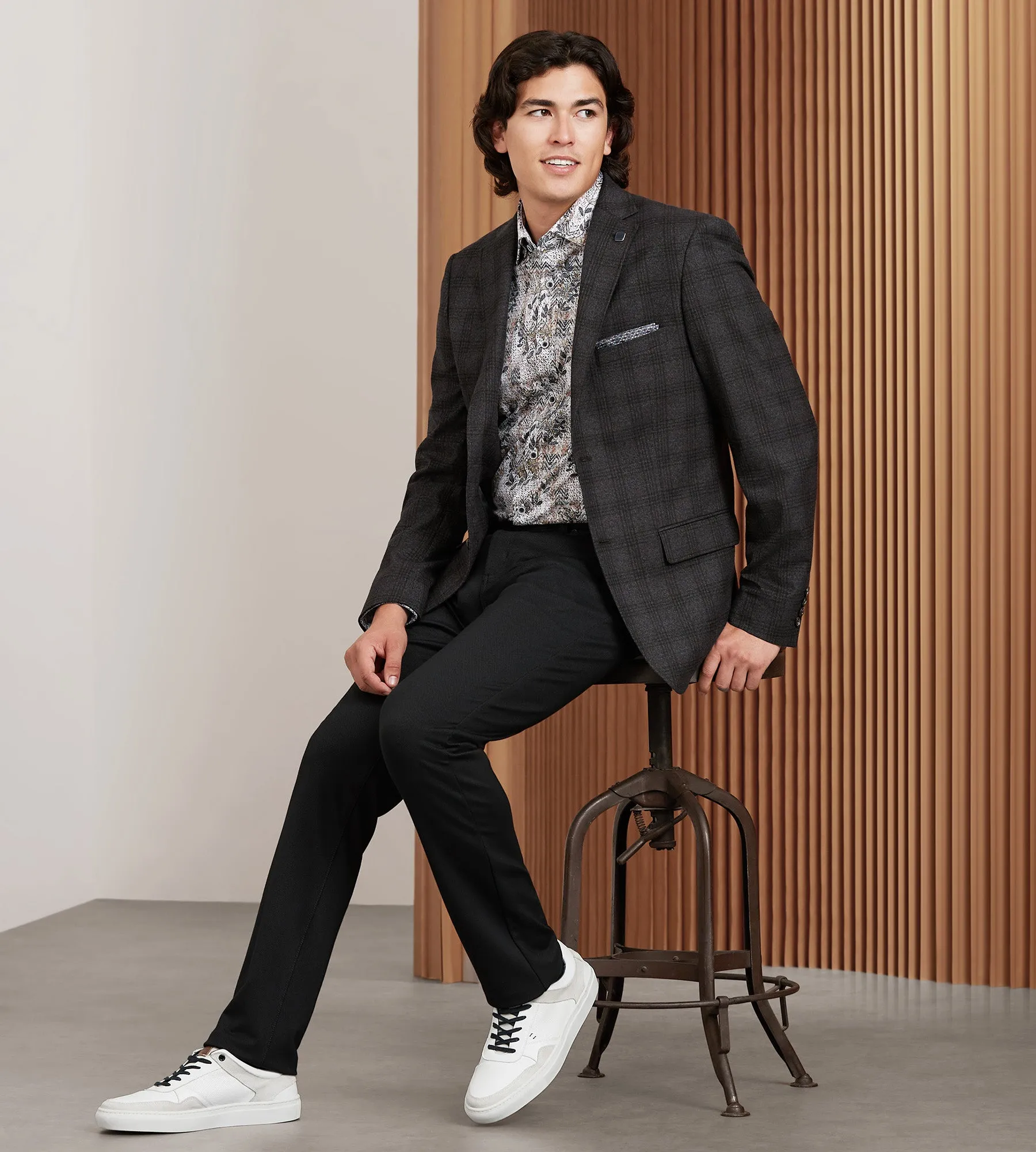 Modern Fit Woven Plaid Sport Jacket sold by Tip Top product image thumbnail 4