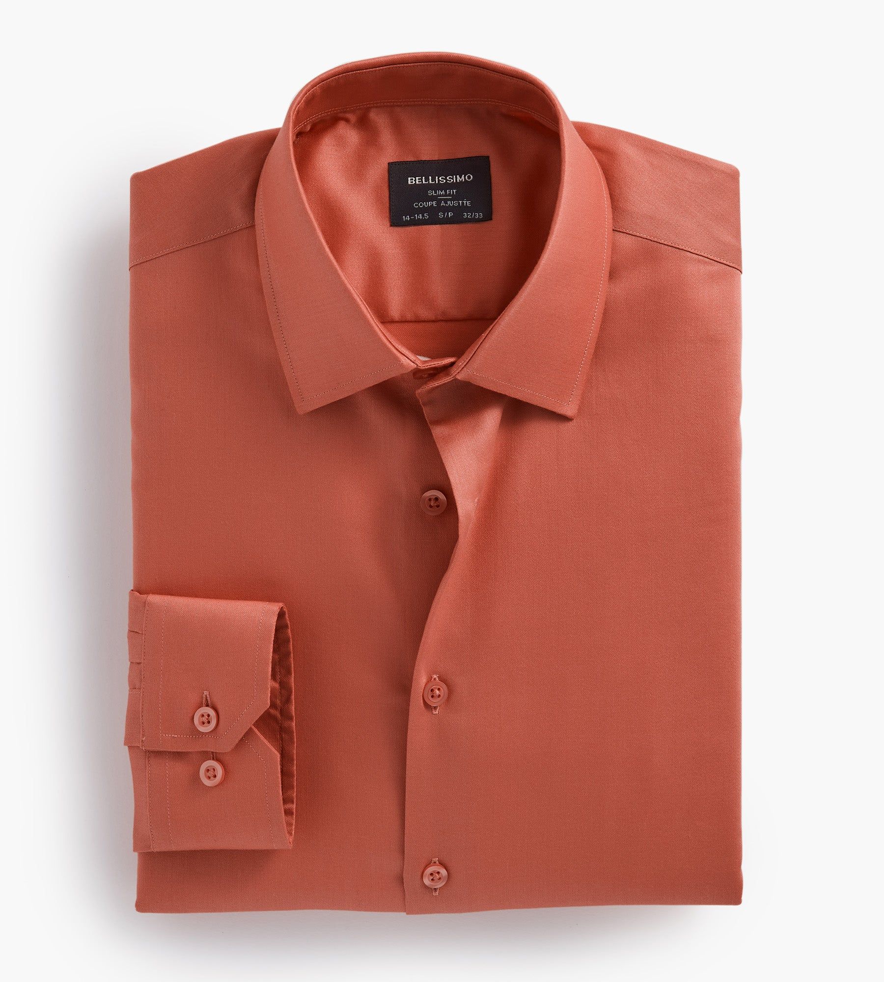 Slim Fit Non-Iron Sateen Dress Shirt sold by Tip Top