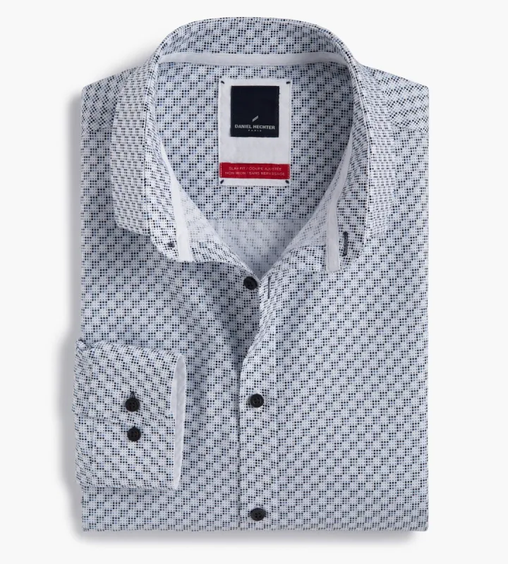 Slim Fit Dot Print Dress Shirt sold by Tip Top