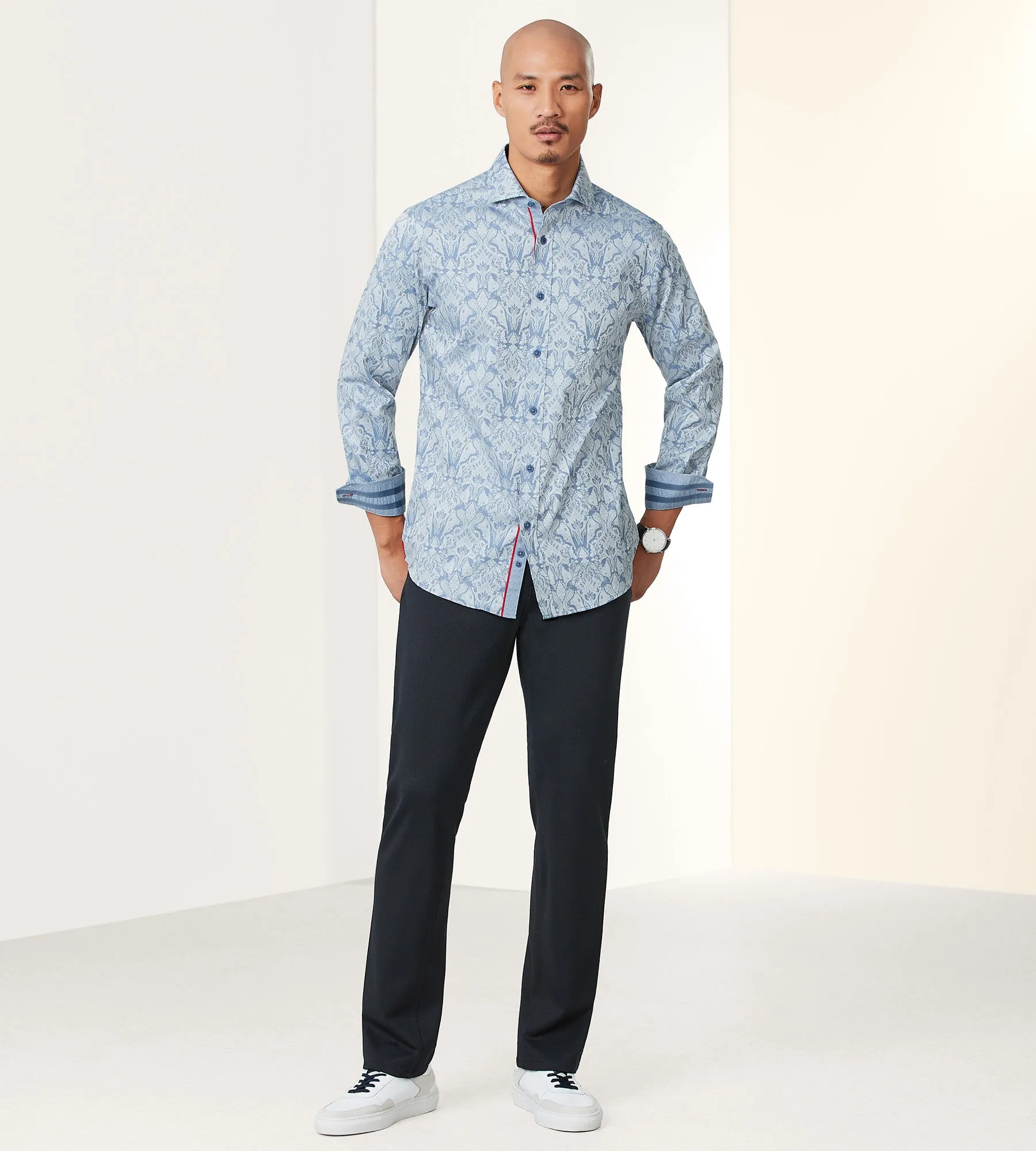 Modern Fit Long Sleeve Sport Shirt sold by Tip Top product image thumbnail 4