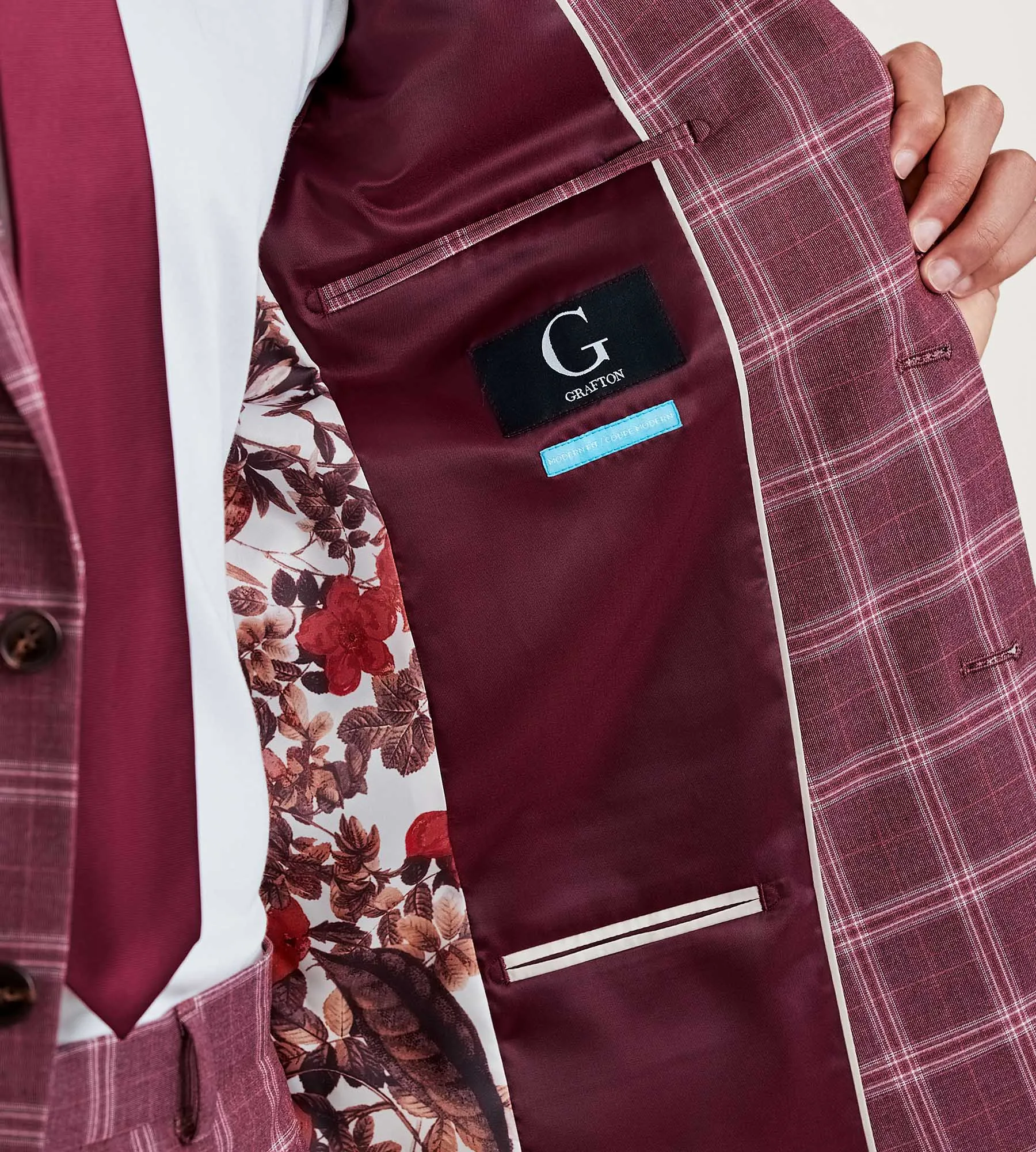 Modern Fit Check Suit Separate Jacket sold by Tip Top product image thumbnail 3