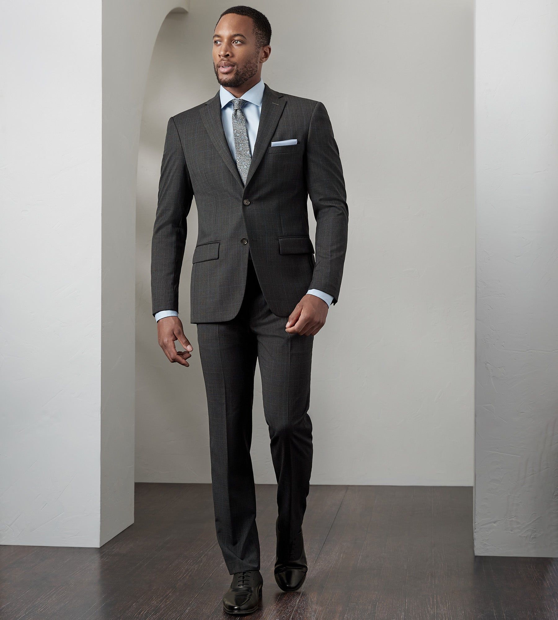 Modern Fit Check Wool Suit sold by Tip Top product image thumbnail 4