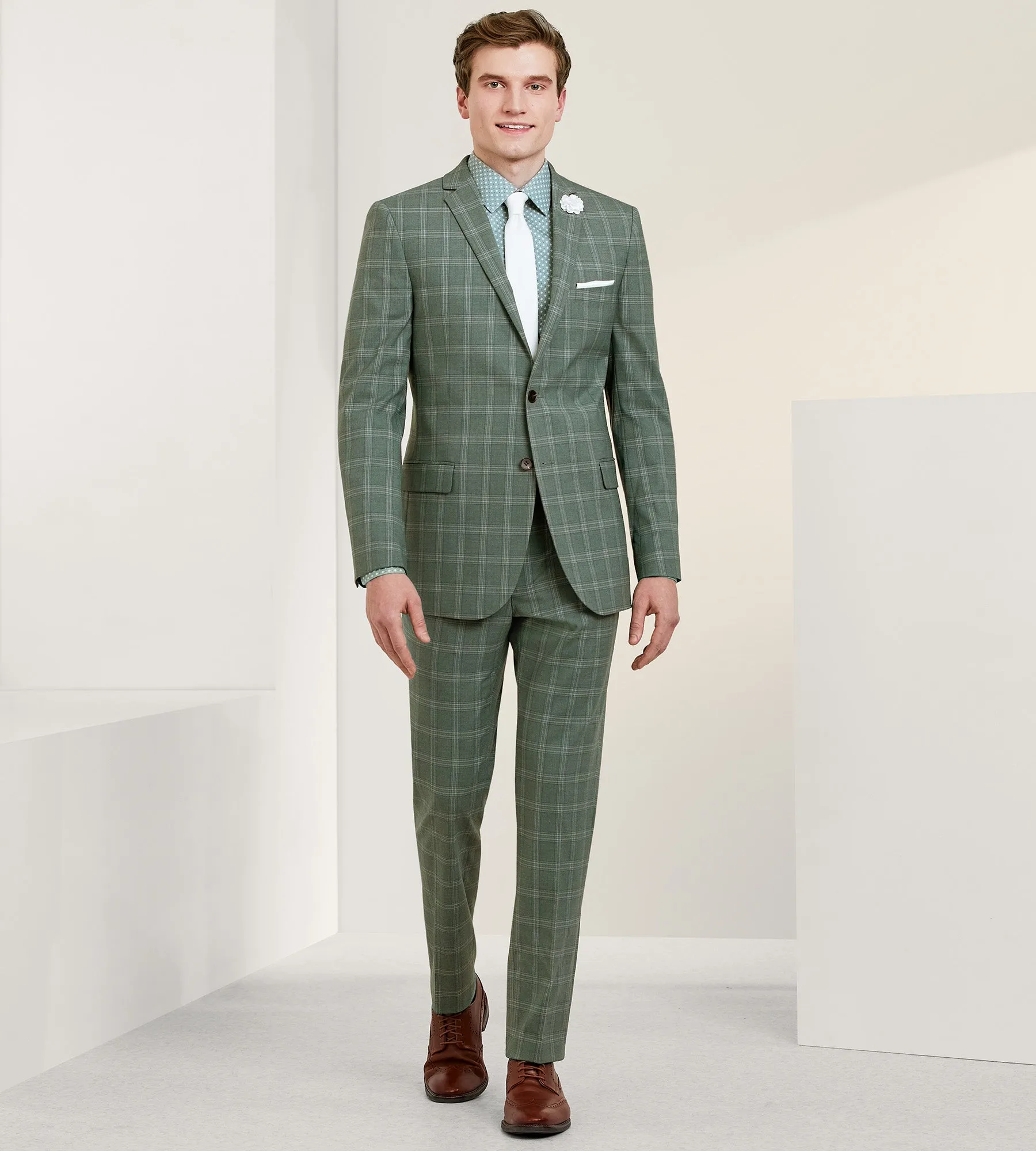 Slim Fit Check Suit Separate Jacket sold by Tip Top product image thumbnail 5