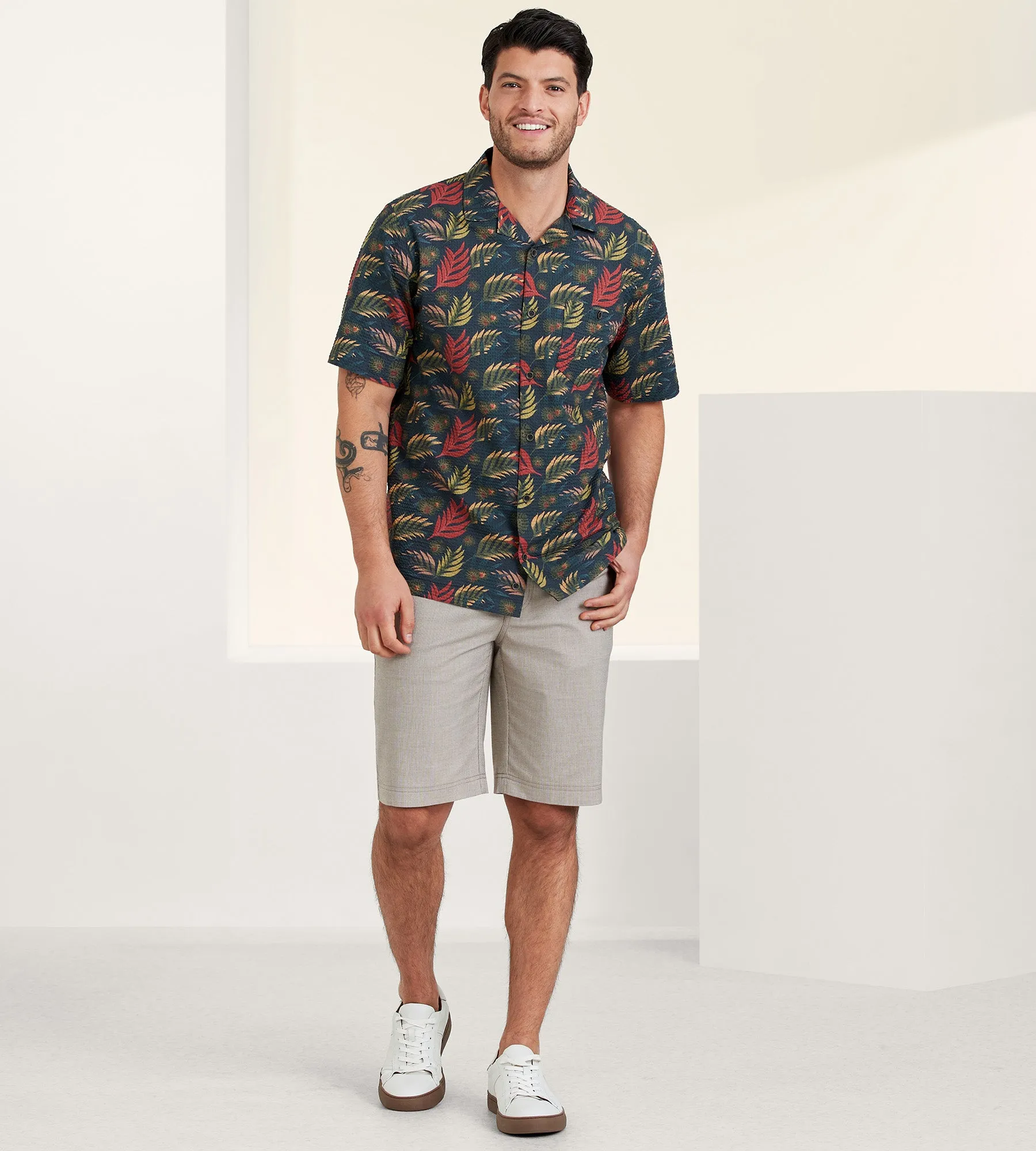 Modern Fit Printed Short Sleeve Resort Sport Shirt sold by Tip Top product image thumbnail 3