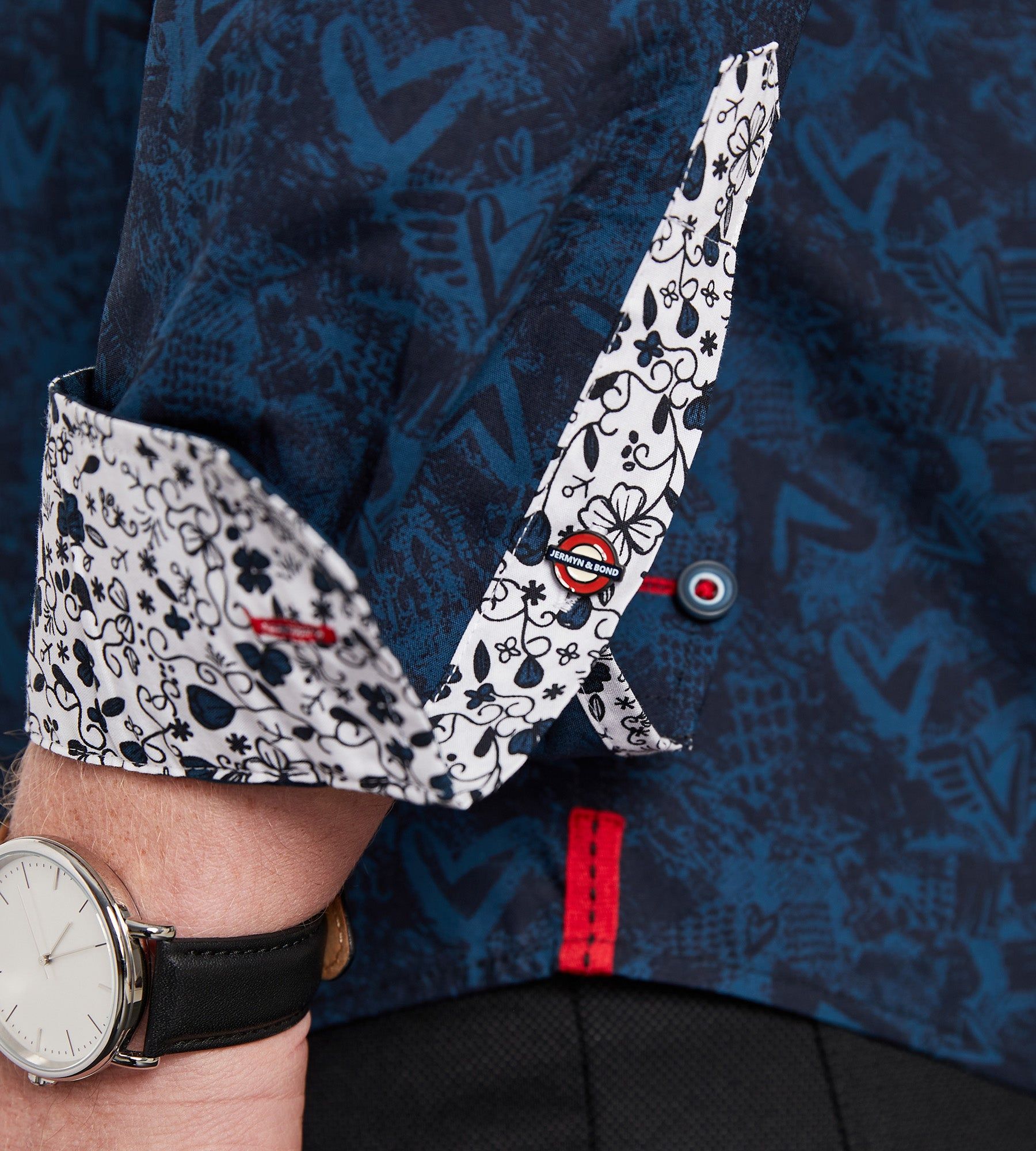 Modern Fit Long Sleeve Double-Collar Printed Sport Shirt sold by Tip Top product image thumbnail 4