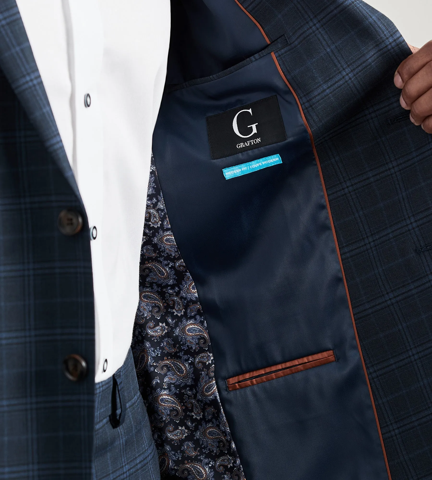 Modern Fit Stretch Check Suit sold by Tip Top product image thumbnail 3