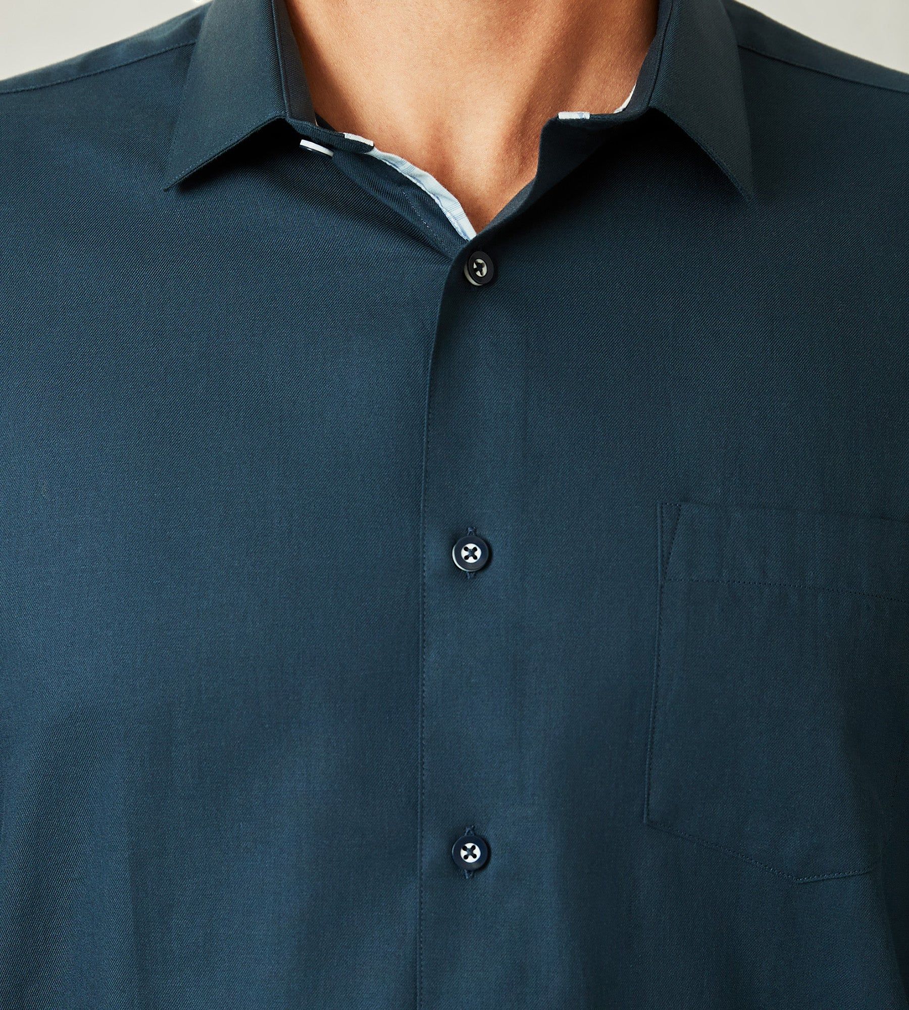 Modern Fit Long-Sleeve Solid One-Pocket Sport Shirt sold by Tip Top product image thumbnail 2