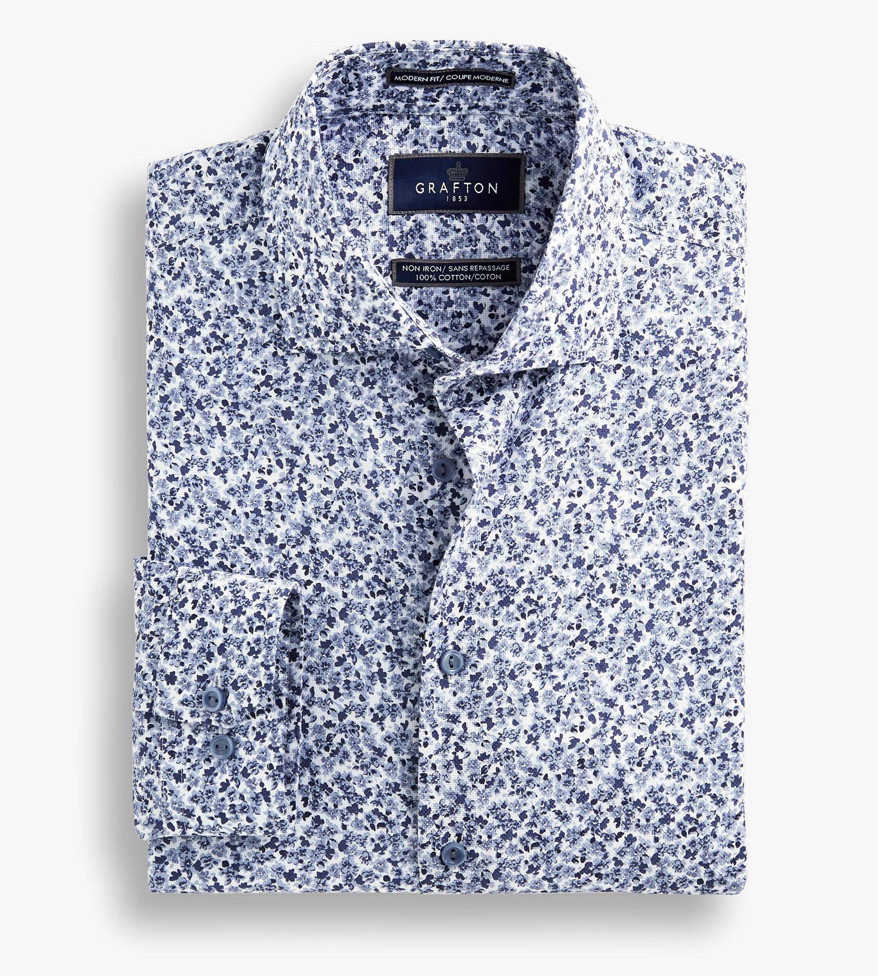 Modern Fit Floral Dress Shirt sold by Tip Top