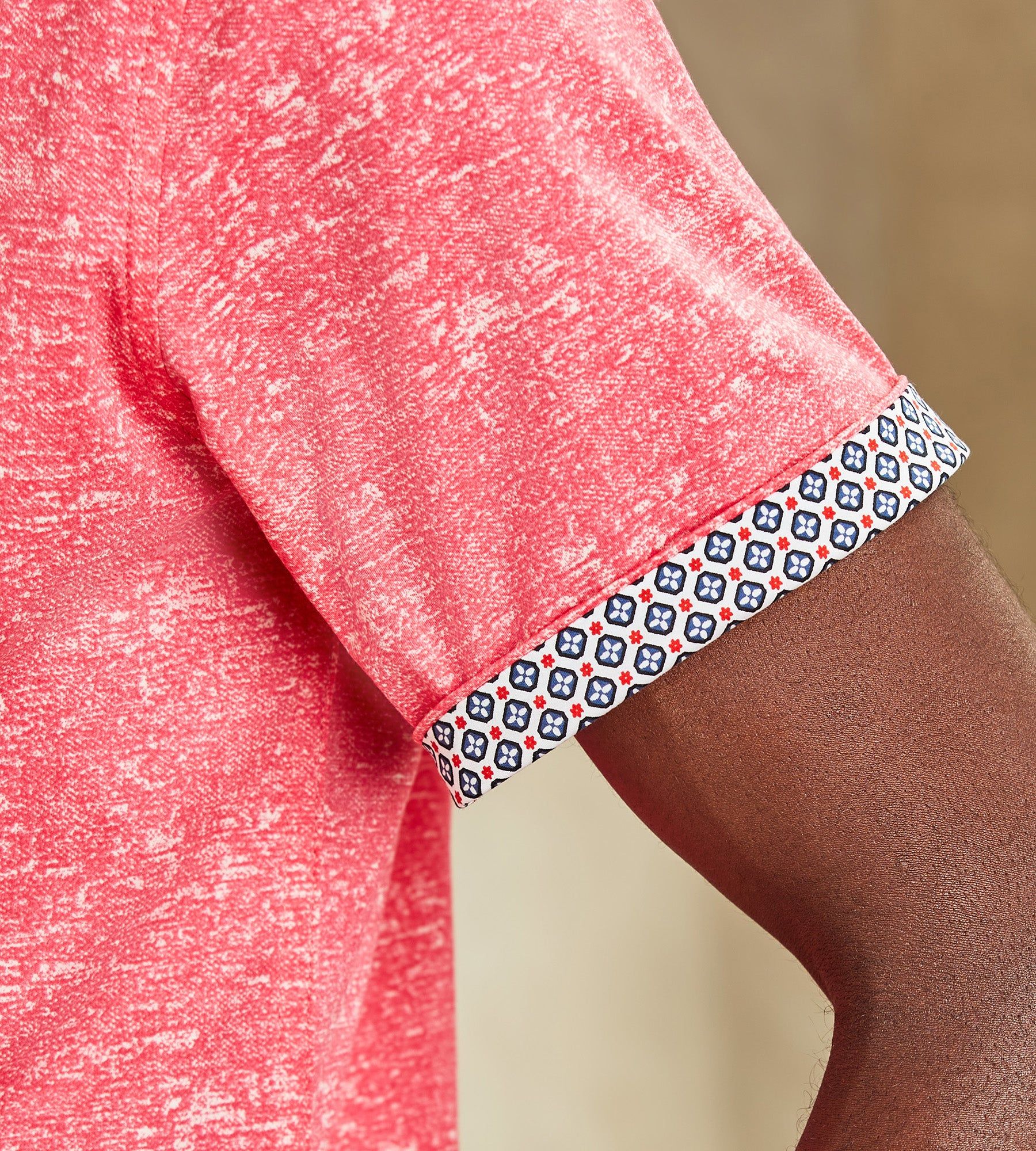 Modern Fit Short-Sleeve Textured Print 360° Stretch Soft Touch Sport Shirt sold by Tip Top product image thumbnail 4