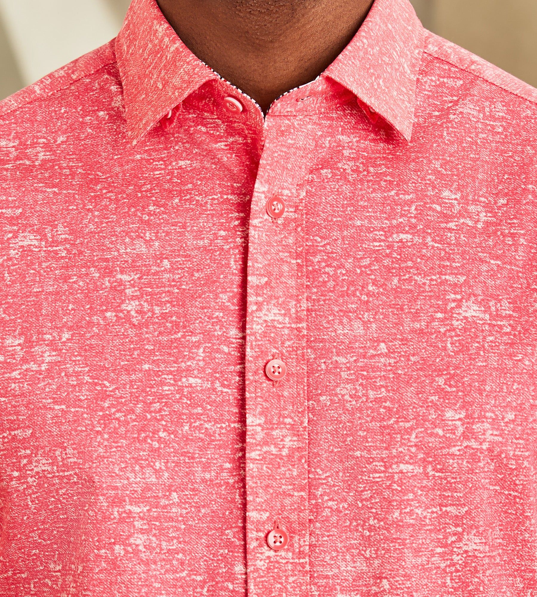 Modern Fit Short-Sleeve Textured Print 360° Stretch Soft Touch Sport Shirt sold by Tip Top product image thumbnail 3