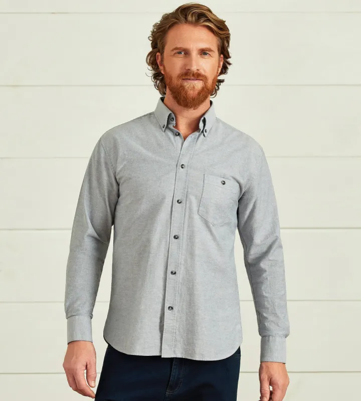 Modern Fit Long Sleeve Oxford Sport Shirt sold by Tip Top