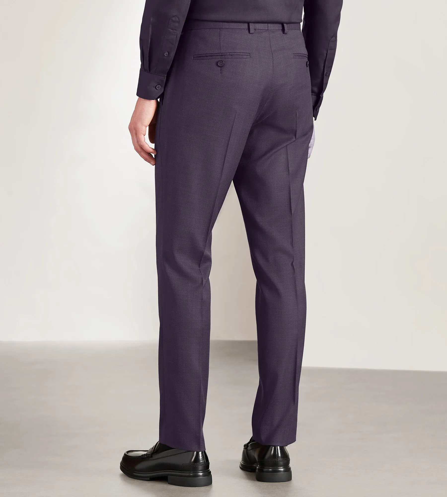 Slim Fit Deep Purple Solid Suit Pants sold by Tip Top product image thumbnail 3