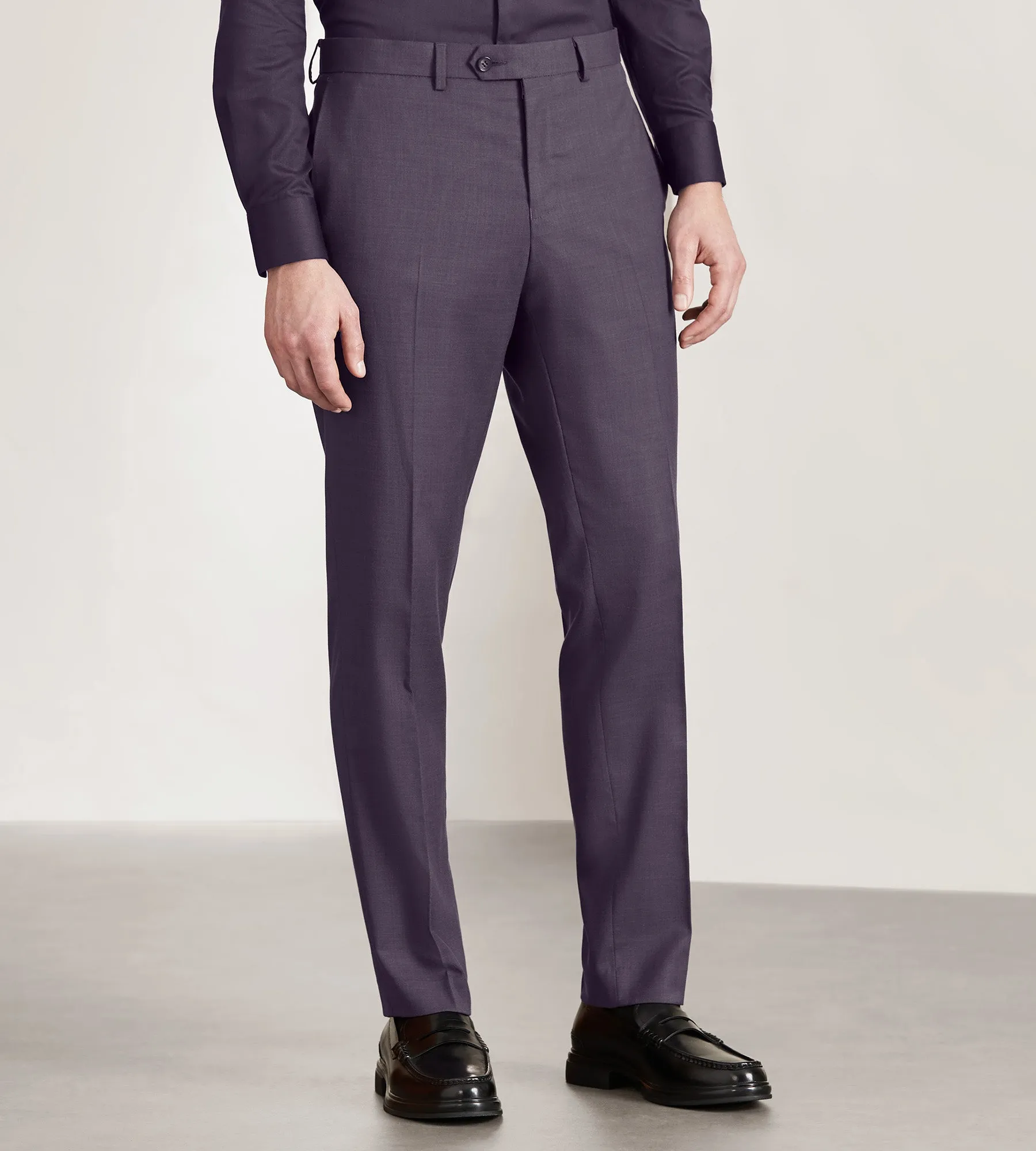 Slim Fit Deep Purple Solid Suit Pants sold by Tip Top