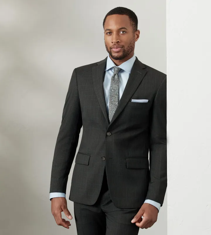 Modern Fit Check Wool Suit sold by Tip Top