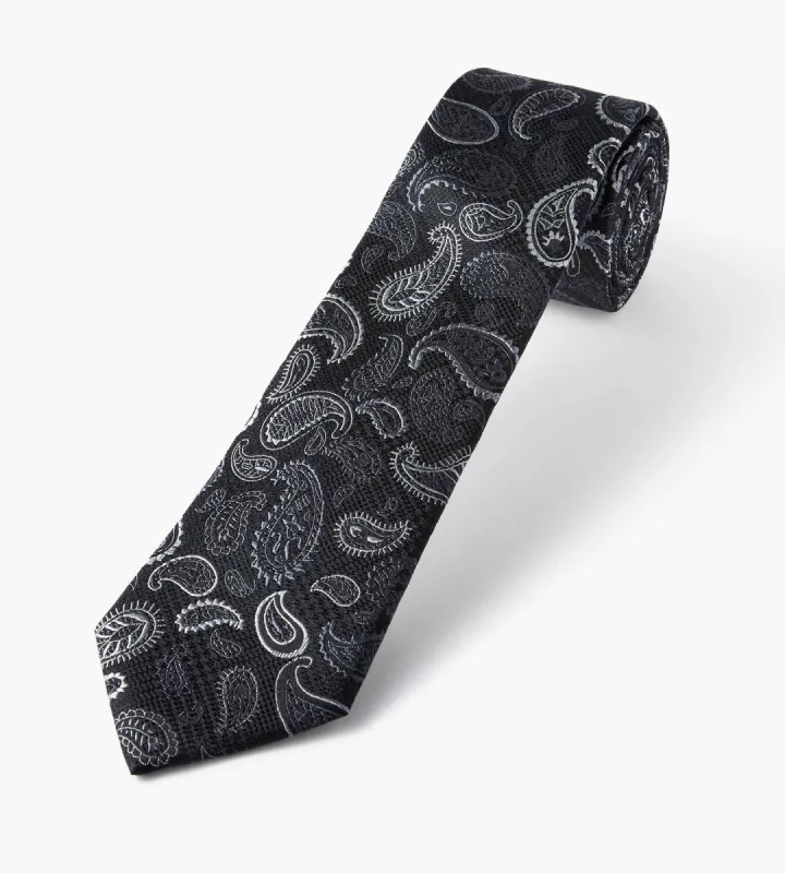 Paisley Tonal Plaid Tie sold by Tip Top
