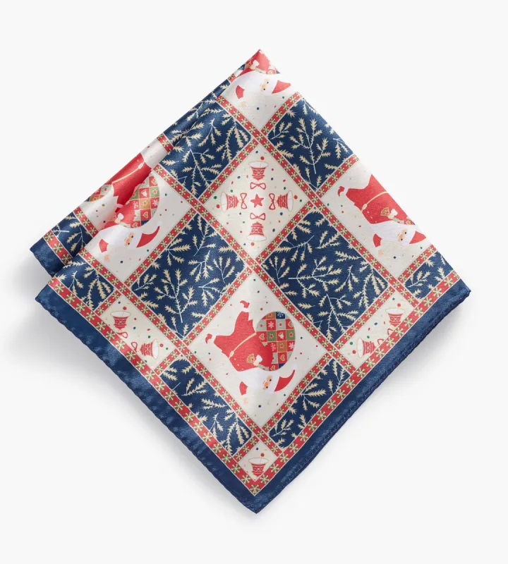 Traditional Santa Pocket Square sold by Tip Top