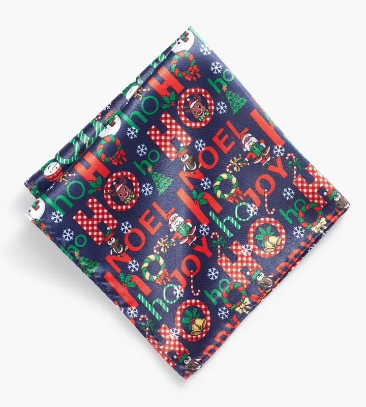 Ho Ho Ho Pocket Square sold by Tip Top