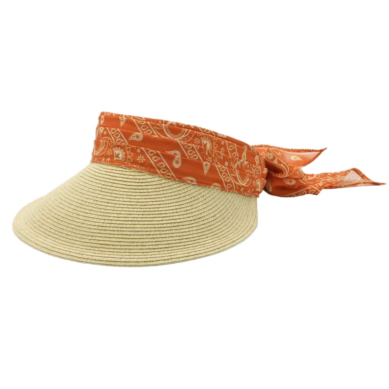 Peter Grimm Savana - Straw Visor Hat made by Hat Country