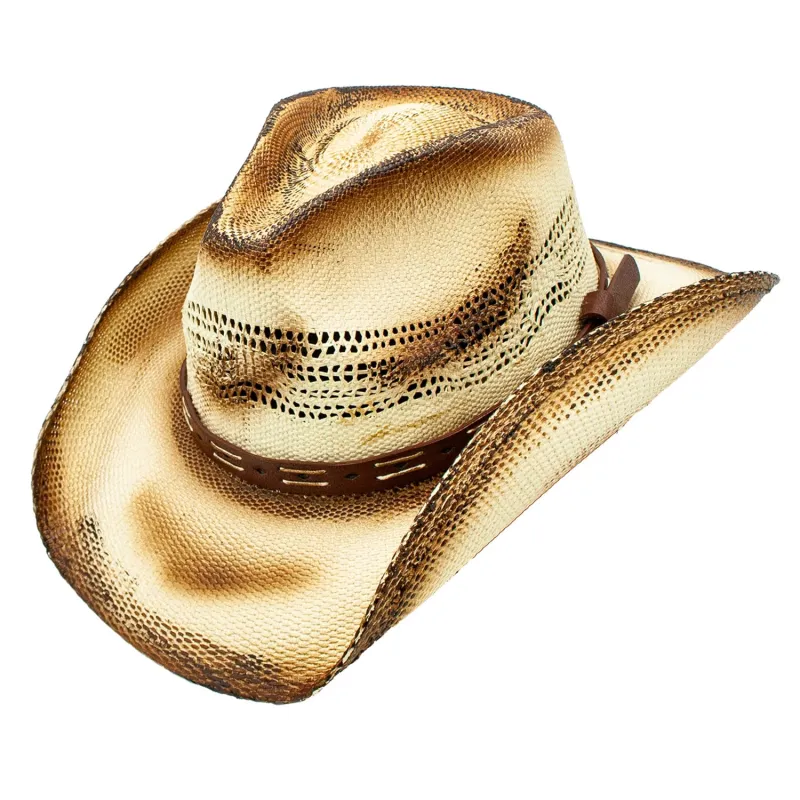 Peter Grimm Stirrup - Stained Straw Cowboy Hat sold by Hat Country