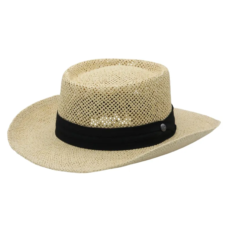 Peter Grimm Torrey - Straw Gambler Hat made by Peter Grimm