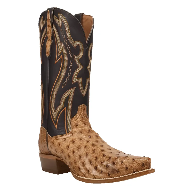 Dan Post Grit - Men's Ostrich Leather Cowboy Boots sold by Hat Country