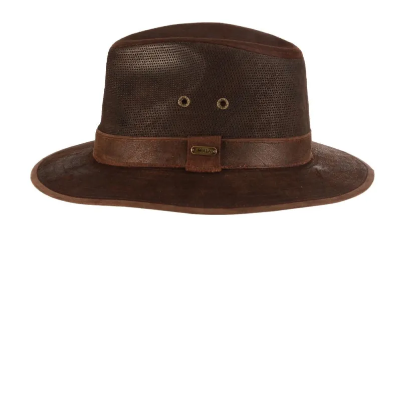 Scala Tullamore - Leather Outback Fedora Hat sold by Hat Country