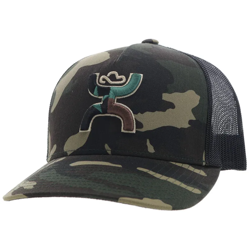 HOOey Texican Camo ( Black/Brown/Green ) - Trucker Cap made by Hat Country