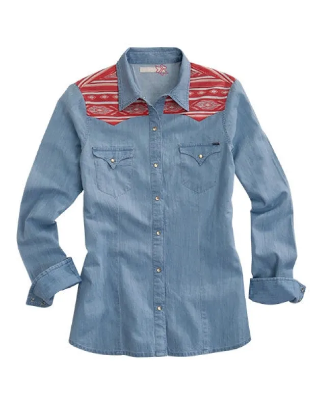 Tin Haul Aztec Yoke (Blue) - Women's Western Shirt sold by Hat Country