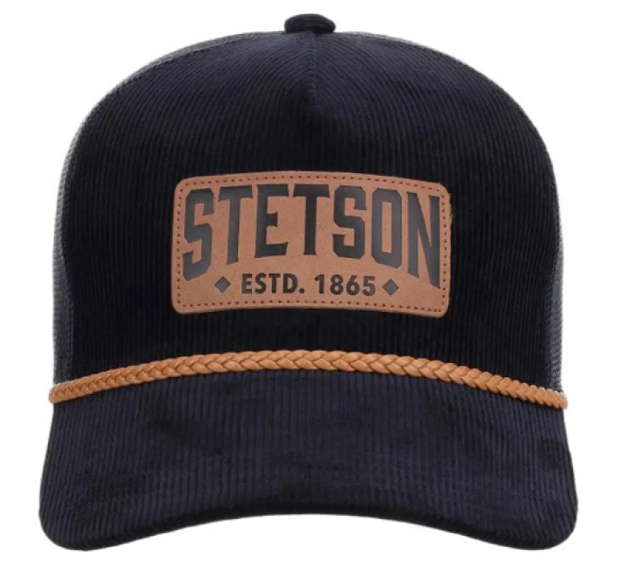 Stetson 1865 Corduroy (Navy) - Trucker Cap sold by Hat Country